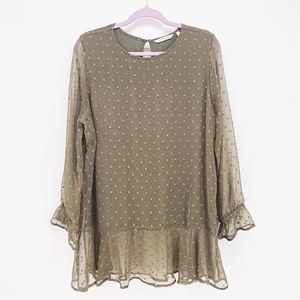 Soft Surroundings Illryia Swiss Dot Tunic Top